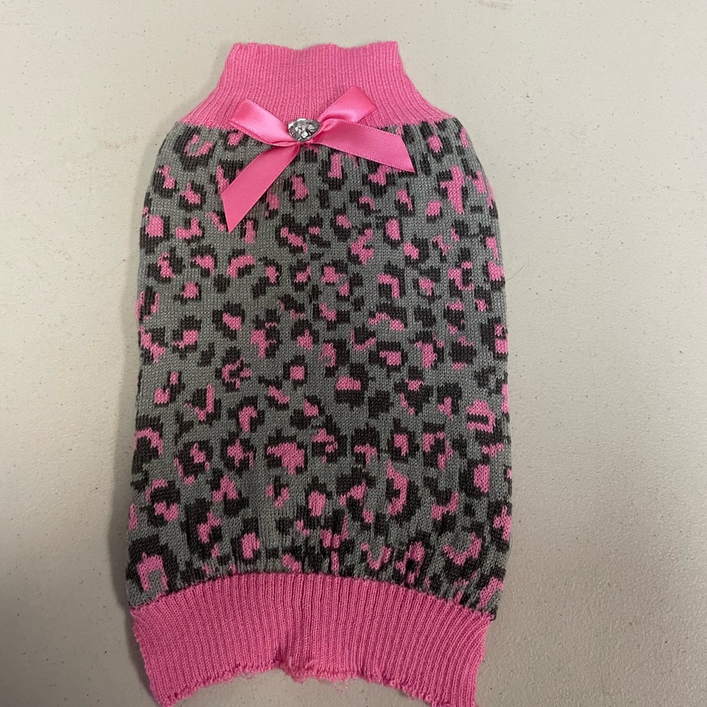 Pink and gray sweater